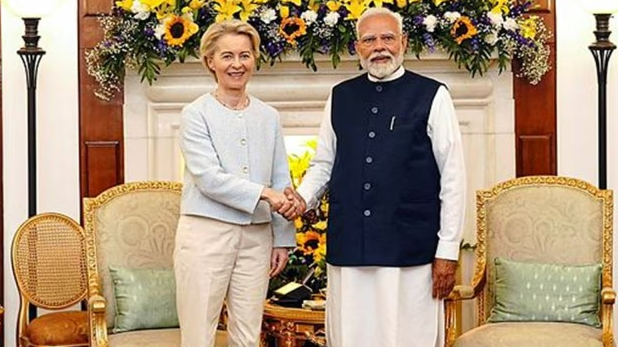 Prime Minister Narendra Modi and Ursula von der Leyen
